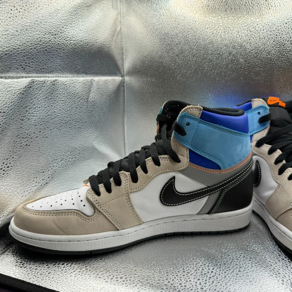Size 10.5 Air Jordan 1 Prototype Retro High‎ OG Blue Mens Sneakers DC6515-100